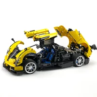 MOC 002 Super Sports Car Hypercar Huayra Model Building Blocks Technical Vehicle Brick Assembly Toy Christmas Gift For Kid Adult 4