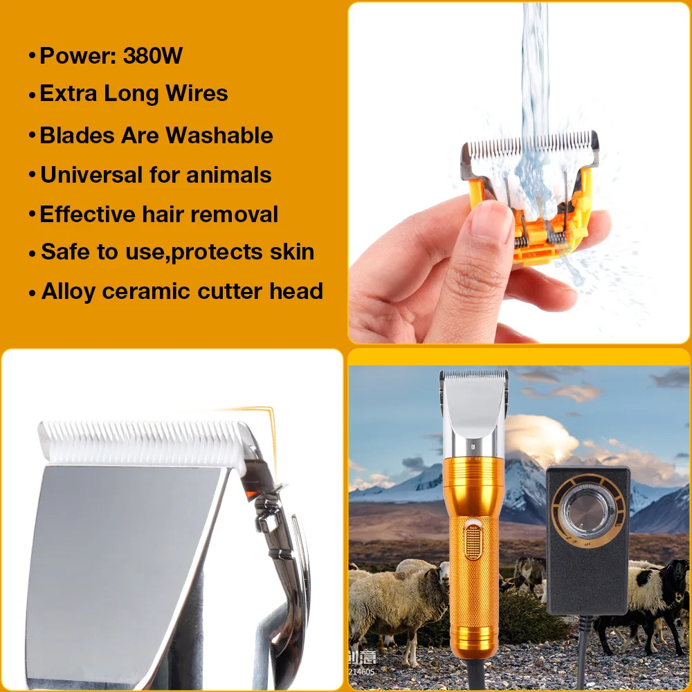 380W Cordless Pet Hair Trimmer 6