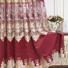 1PC European Style Chenille Living Room with Hollowed Out Embroidery and Shading Window Screen Curtains for Living Room 1