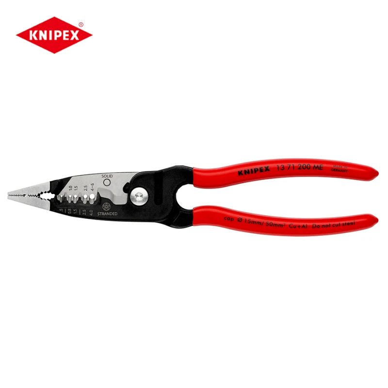 Knipex Tool 13 71 200 Me Spelafili Pinze Spelafili Muti-Funtion Con Posizionamento Preciso Strumenti Di Spelatura Per Elettricisti
