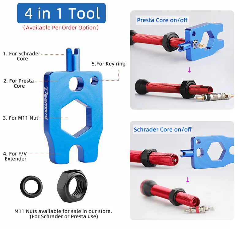 2PCS Presta Ventile Fahrrad Tubeless Felge Nippel F/V 40/60/80mm Düse Messing Kern messing Vorbau Runde Basis – Detail 9