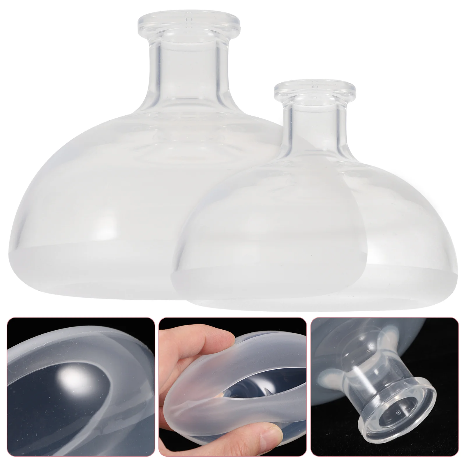 

2 Pcs Baby Phlegm Device Back Massager Sputum Spitting Cup Palm Hiccup Silica Gel Helper