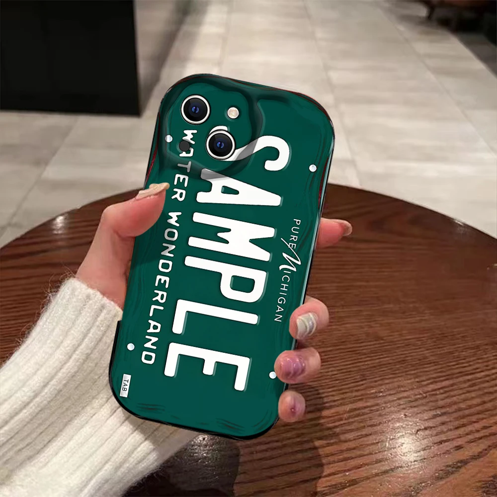 Vintage License Plate Design Phone Case - 3D Wave Soft TPU Back Cover