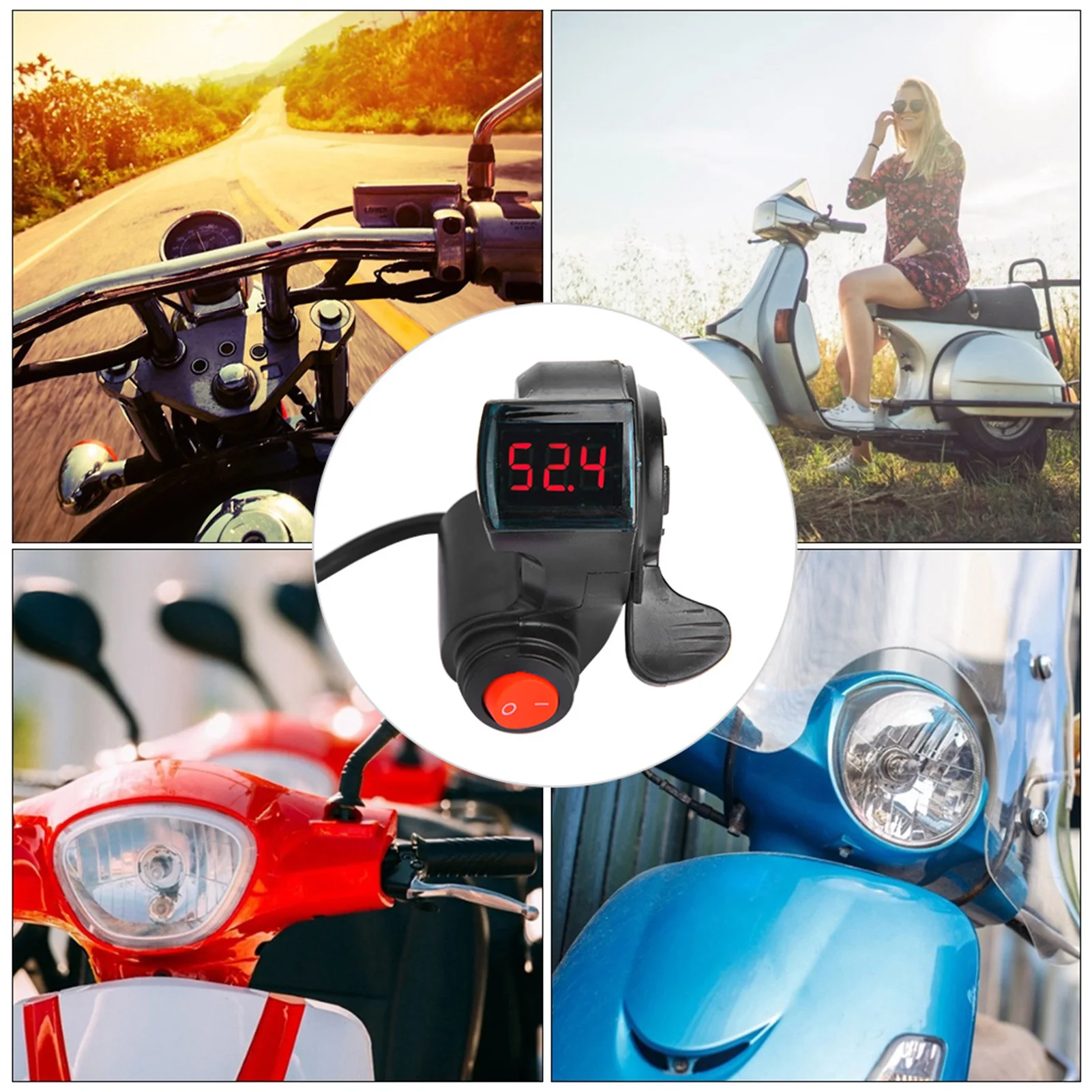 E-Bike Thumb Throttle LCD Display Digital Battery Voltage Power Switch Electric Vehicle Finger DC0.8V-4.2V For S Series E-Bike electric bike throttle,electric bike parts,electric bike display,electric bike switch