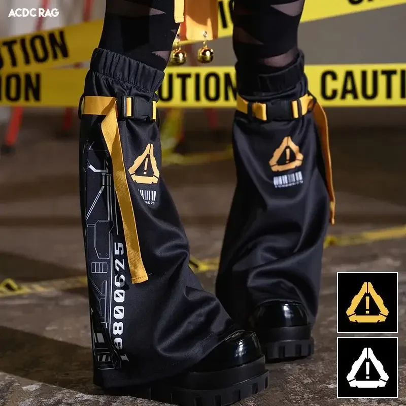 Japanese Spicy Girls Cyberpunk Element Leg Covers Subculture y2k Lolita Long Socks Over Knee Boot Cuffs Socks Women Leg Warmers