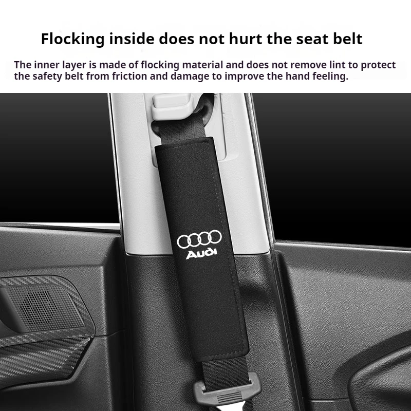 Car seat belt shoulder cover flap fur cover Auto parts For Audi A3 Q5 Q3 Q4 A4 B8 B7 A6 C7 A5 A7 A8 RS3 RS4 RS5 RS6