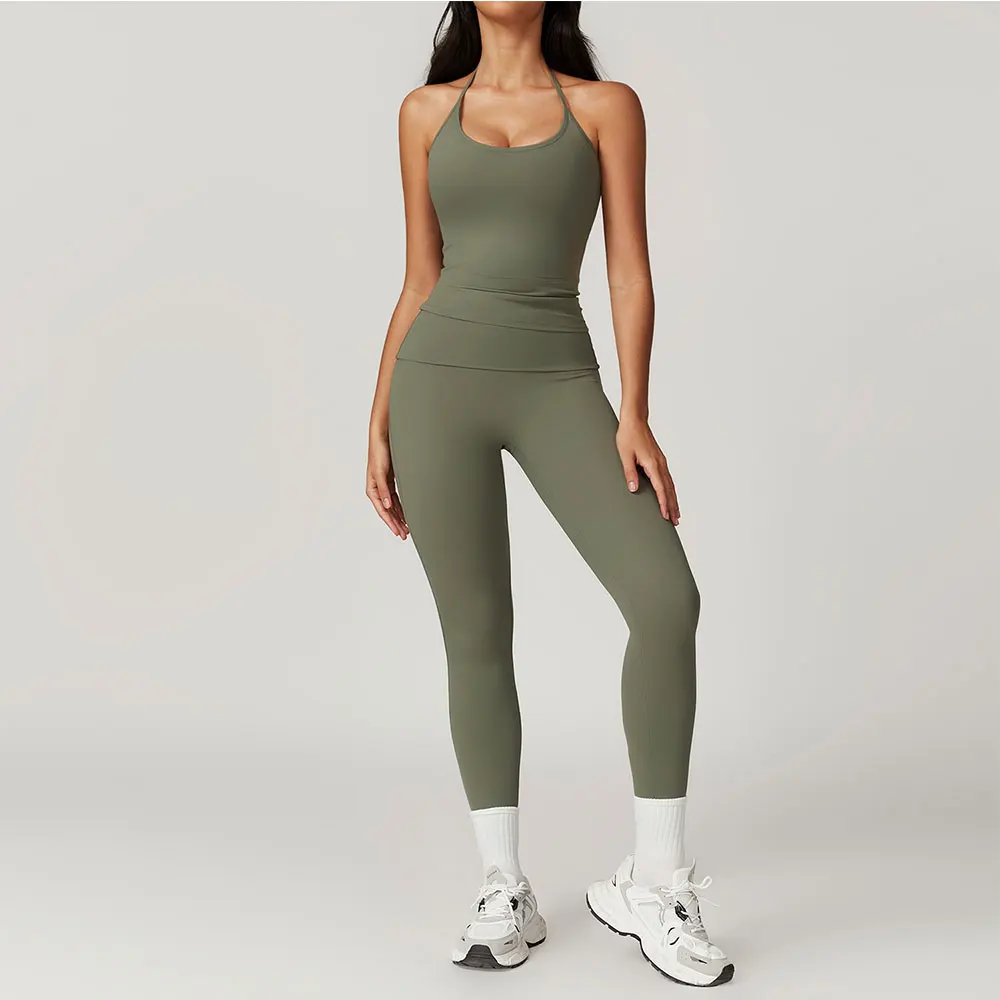 Women Clothes Yoga Set 2 Pieces Workout Tracksuit Sportswear Gym Clothing High Waist Bell Bottoms Fitness Leggings Sports Suits yoga set sports set gym workout set sportswear set fitness set yoga pants set