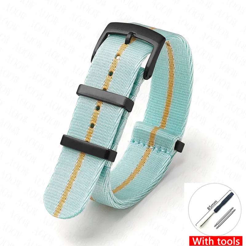 Military Canvas Woven Nylon Watch Band - Men's & Women's Wristband