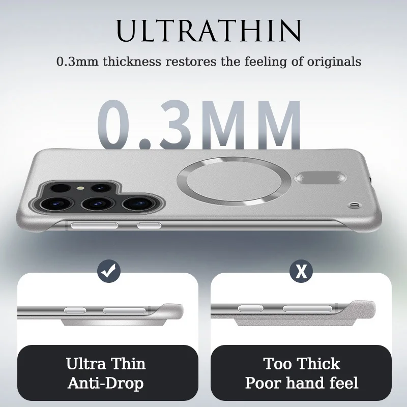 Luxury Magnetic Wireless Charging Phone Case - Premium Hard Protective Cover