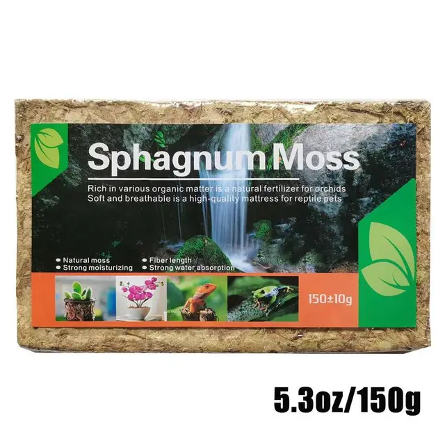Természetes Sphagnum Moha Táplálkozás Organic Merticer Orchid Szárított Kertészeti Növények Páratartalma - Image 6