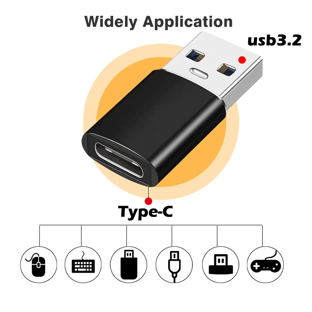 OTG Adapter USB 3.2 to Type C A Male to C Female Data Converter For Macbook Pro Air Mobile Phone Fast Charging