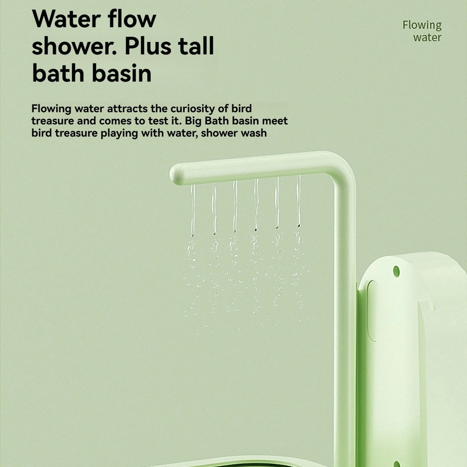 Smart Sensor Automatic Shower Box for Bird USB Electric Model Bathtub with Screw Hooks Clear Parrot Bathtub Hanging