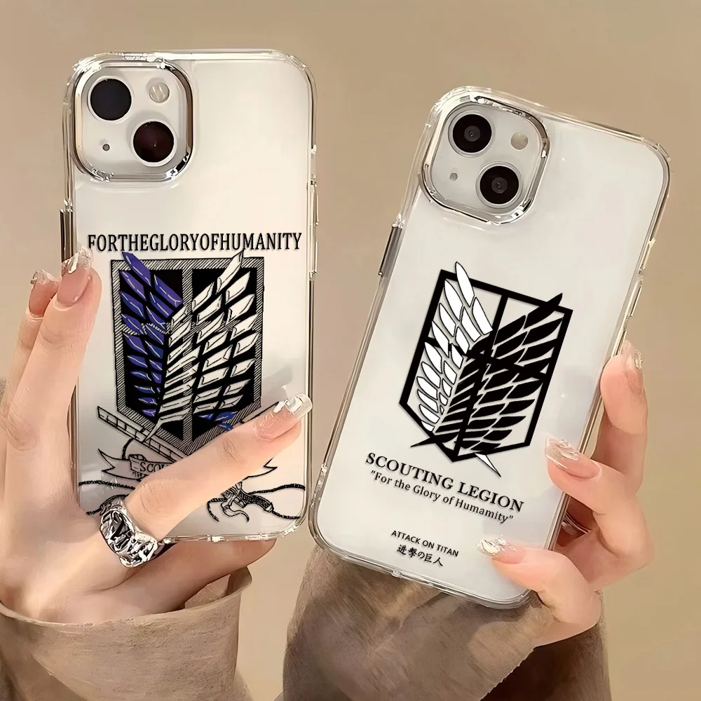 Transparent Anime Attack on Titan Phone Case Cover