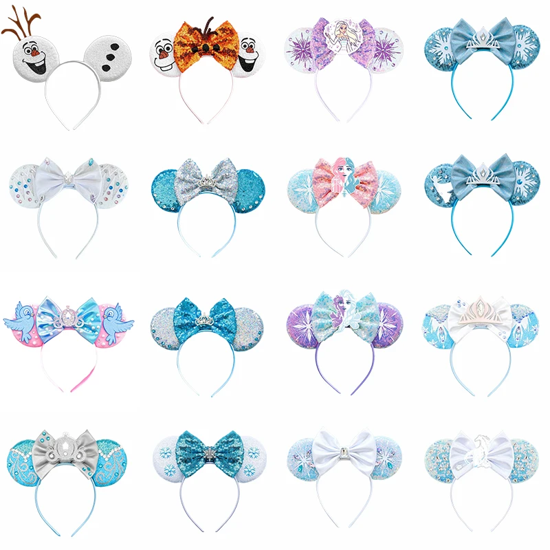 Disney Frozen Headbands Girls Cartoon Hairbands Kids Anna Head Bands Baby Snowflake Crown Hair Accessories Women Elsa Headwear princess anna hair band girls frozen headband baby snowflake hairbands kids olaf hair accessories crown disney elsa headwear