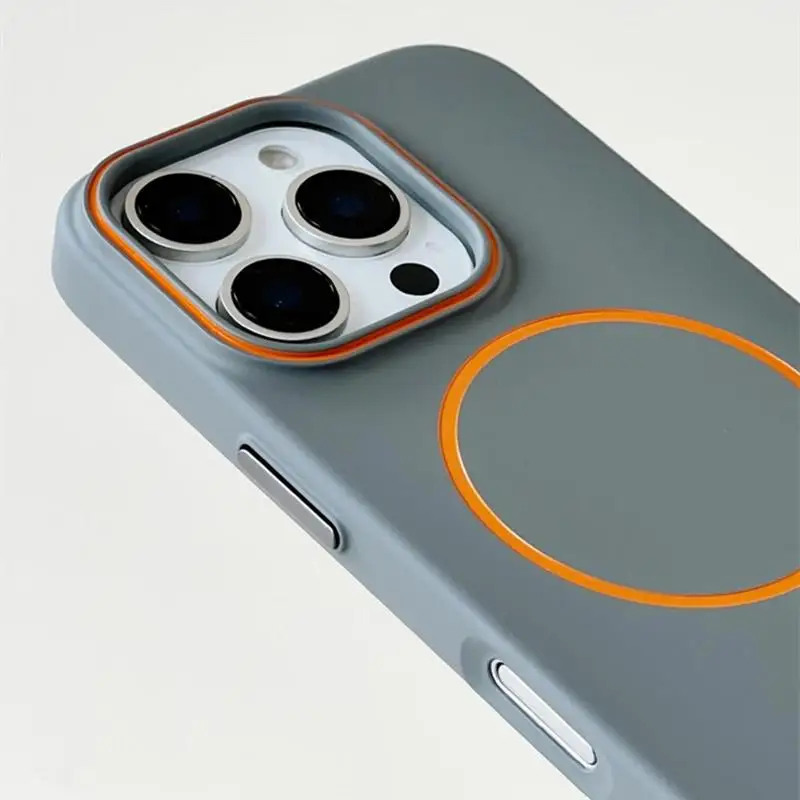 Ultrathin Hit Color MagSafe Case for iPhone 16 15 14 13 12 17 Pro Max Plus 17 Air Magnetic Wireless Charging Matte Hard PC Cover