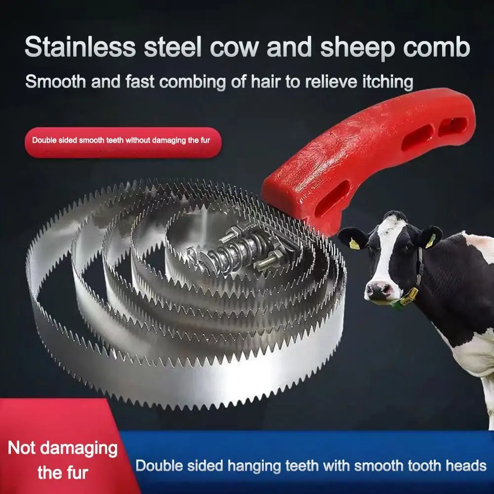 Durable 4/5/6-Circles Curry Comb Metal Cow Scratching Tool Curry Cleaning Brush Horses Serrated Comb Cattle Horses