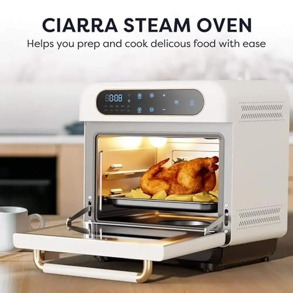 Air Fryer Steam Oven 8-in-1 Countertop Toaster Rapid Bake Steam Clean Dried Ferment 12L Compact Single/Couple Cooking Healthy 4