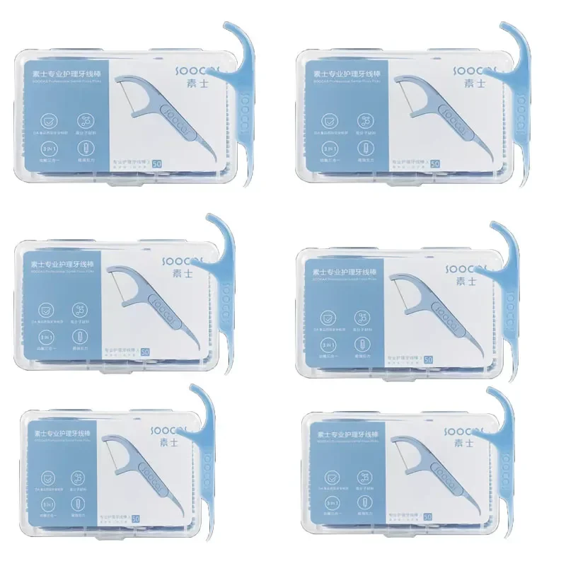 Youpin Soocare Dental Foss Pick Teeth Tooth Toothpicks Stick Oral Care Ergonomic Design FDA Testing Food Grade 300pcs dental toothpicks