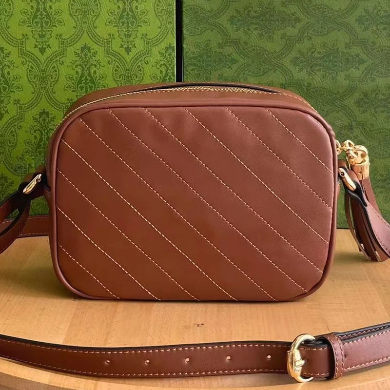 

Designer Vintage car Stitch cowhide Camera Bag Women's new handbag Luxury Multi-function large capacity diagonal shoulder bag