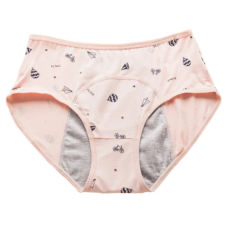 kurtrusly Cartoon Girls' Period Panties Physiological Menstrual Underwear  Briefs Lingerie Breathable Soft For Daughter Female Fish and water S 