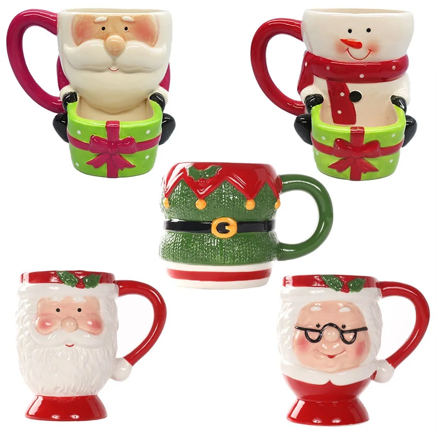 Gift-Christmas-Ceramic-Cup-Mug-Creative-3D-Animal-Water-Cup-Cartoon
