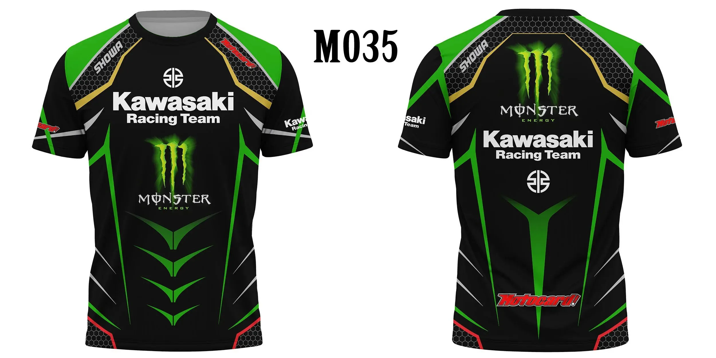 thumbnail image 1 of Camisetas de manga corta con cuello redondo para deportes al aire libre del equipo de carreras Yamaha Kawasaki para hombres y mujeres Tejido avanzado Cómodo y transpirable, 1 of 4