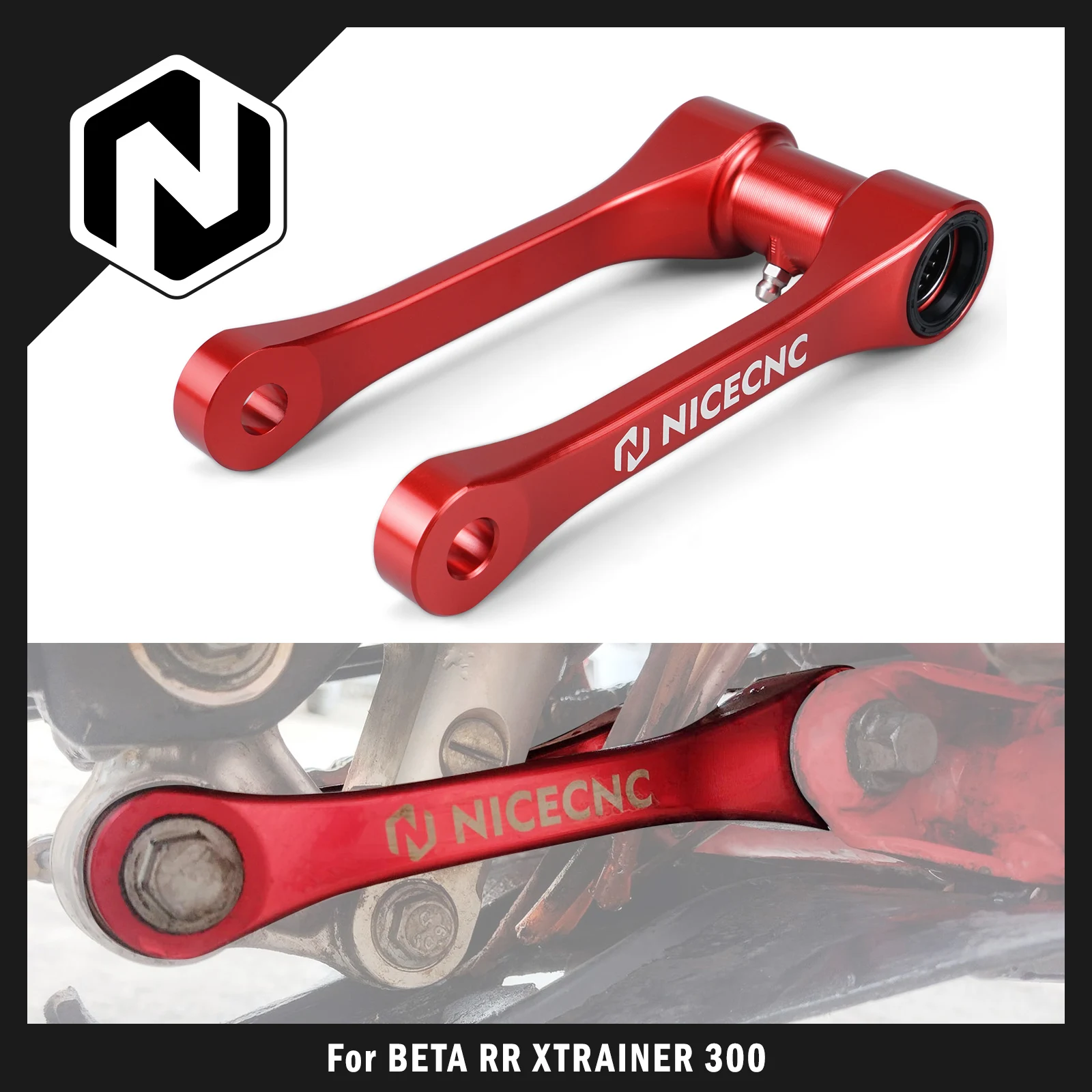 NICECNC Tieferlegungssatz 1,25 Zoll/30 mm für Beta RR 300 2013-2026, Xtrainer 300 2015-2026, RR125, RR 250, RR 350, RR 390, RR 430, 480, 498