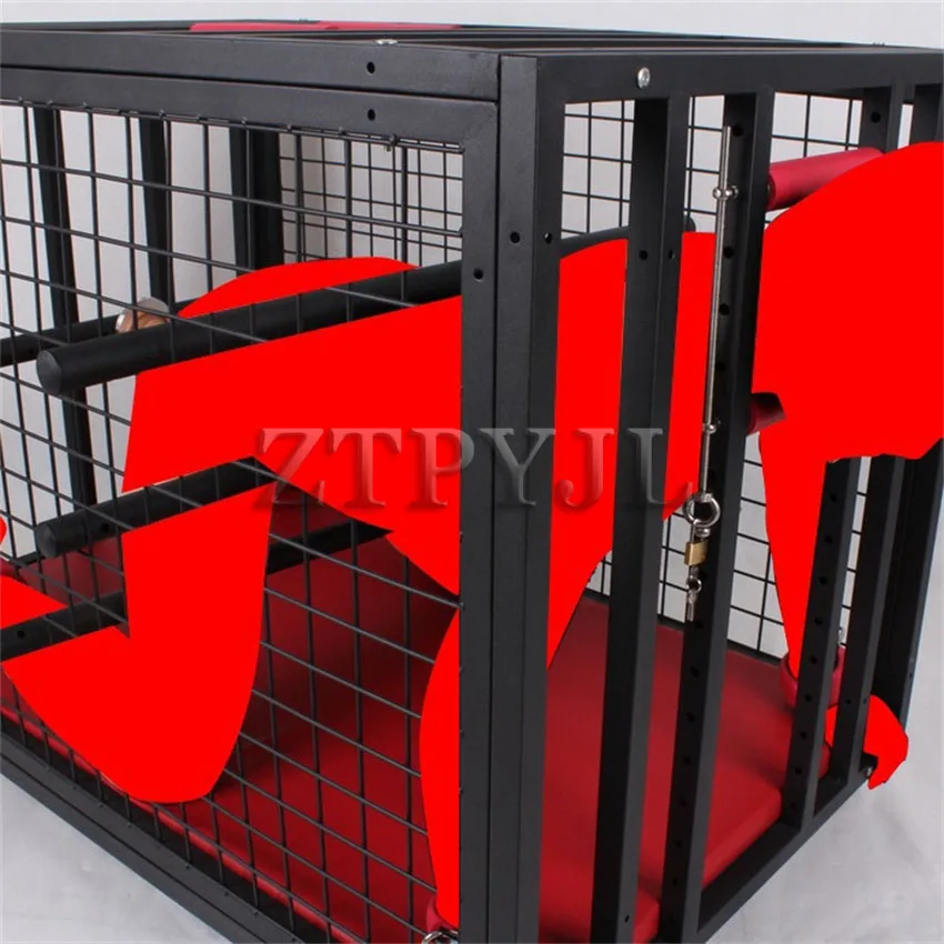 Large Sex Love Slave Training Dog Iron Cage Fetish BDSM Bondage Sex Toys For Women Men Adult Couples Games Furniture 18+