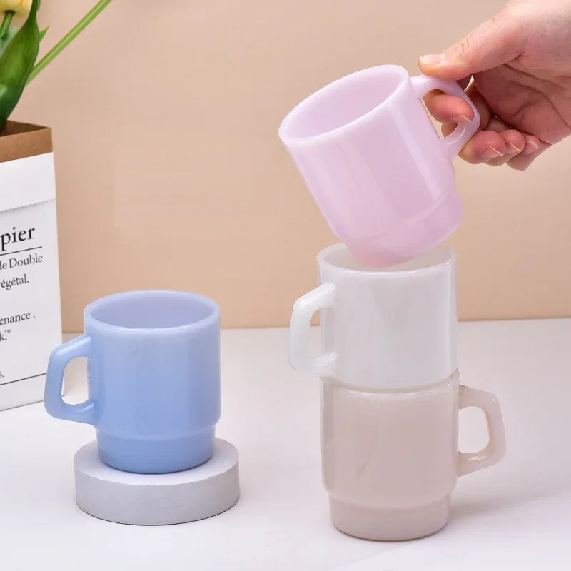 Stackable Heavy Glass Mug Cup 230ml 8oz Heat Resistant 1 Piece glass water cup