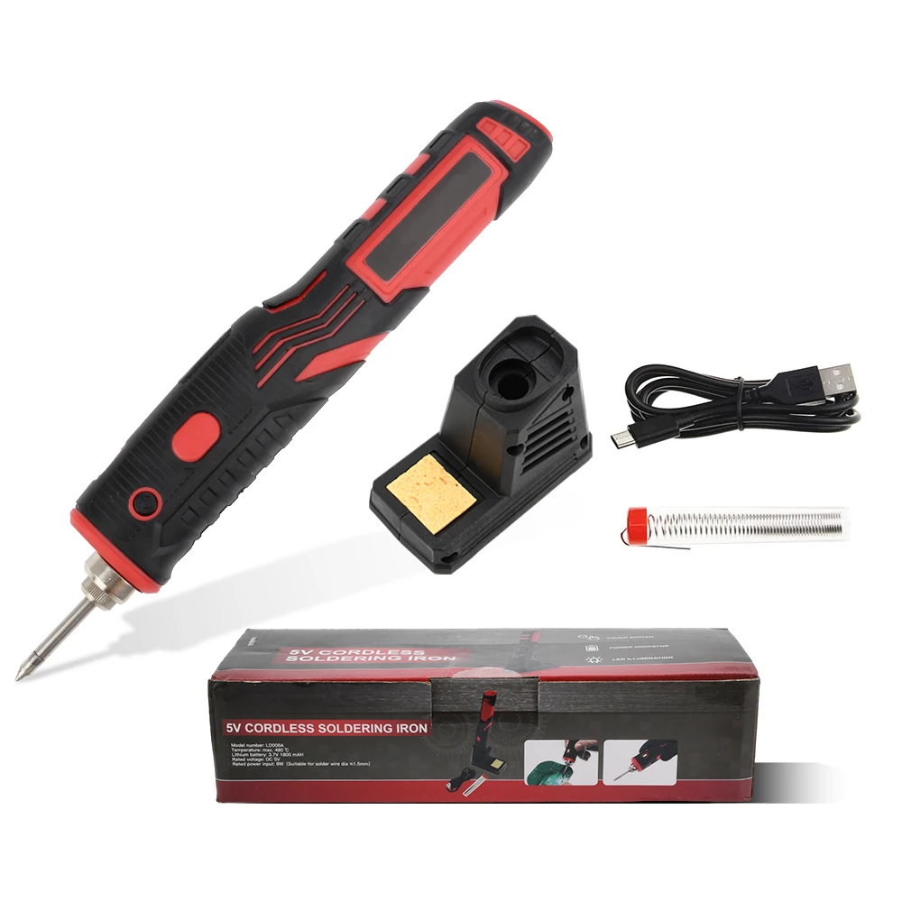 Cordless Soldering Iron 1800mAh Rechargeable Soldering Tool Professional Portable Welding Tool Home Electronic Soldering Kit