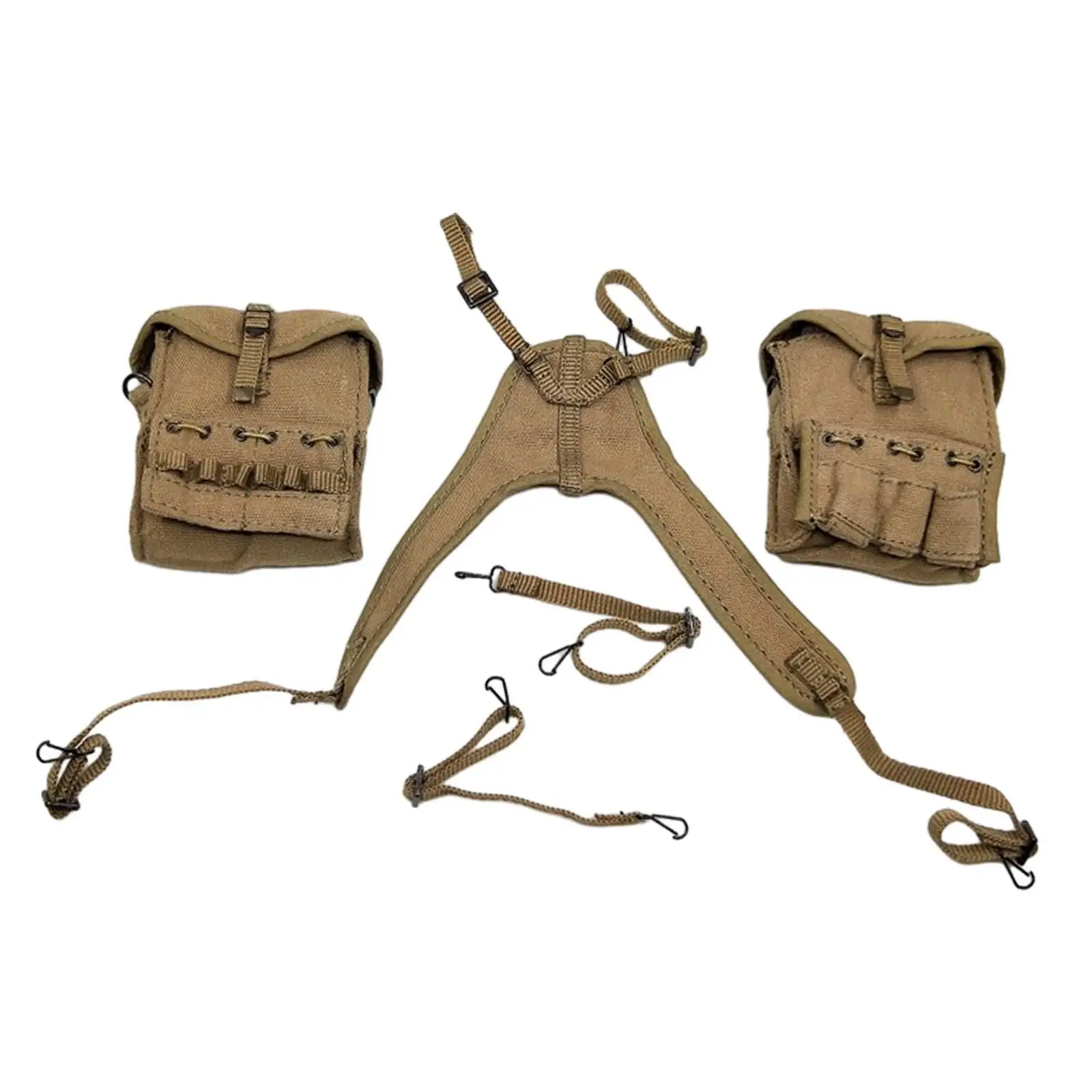 

1/6 Scale Jungle Harness Bag Classic Simulation Cloth Handmade V Strap Soldier Bag for 12inch Male Action Figures Body Accessory