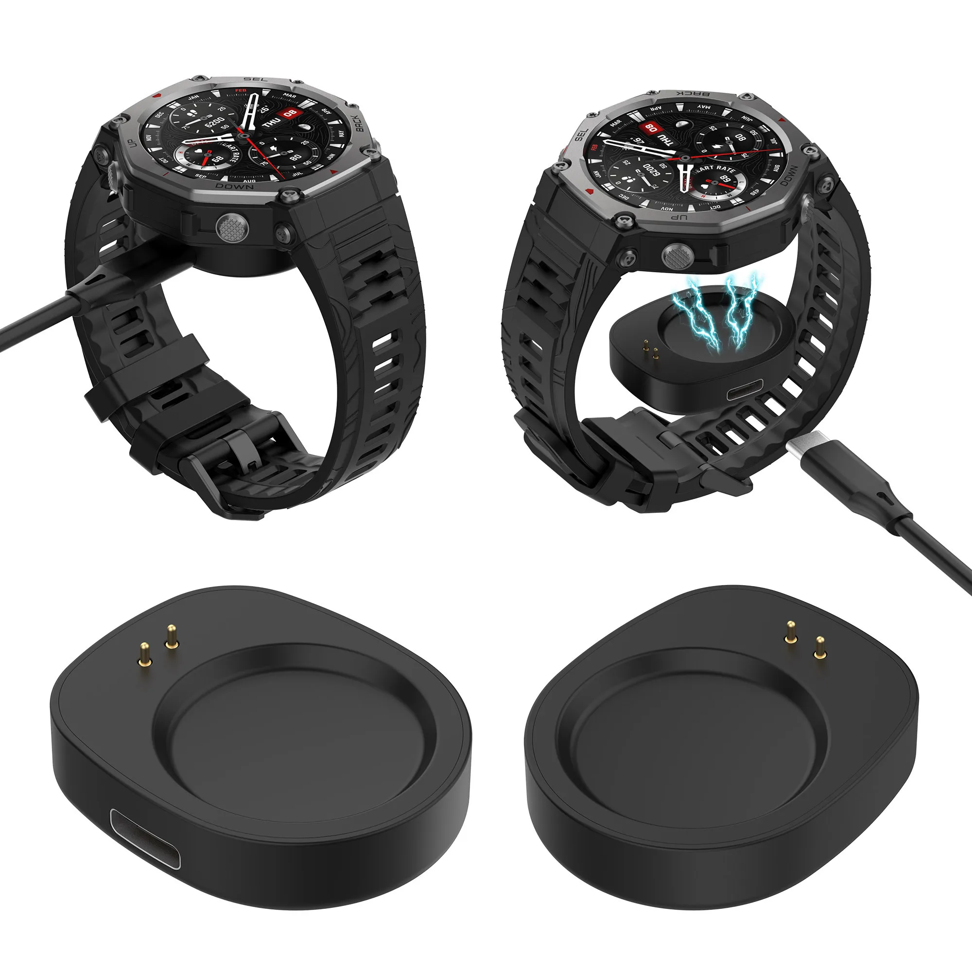 Magnétique Chargeur De Montre Type C Compatible Avec AMAZFIT T-Rex 3