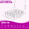 Sock Drying Rack with 36 Pegs Stainless Steel Sock Hanging Rack Swivel Wind-proof Laundry Drip Hanger Foldable Sock Hanger 6