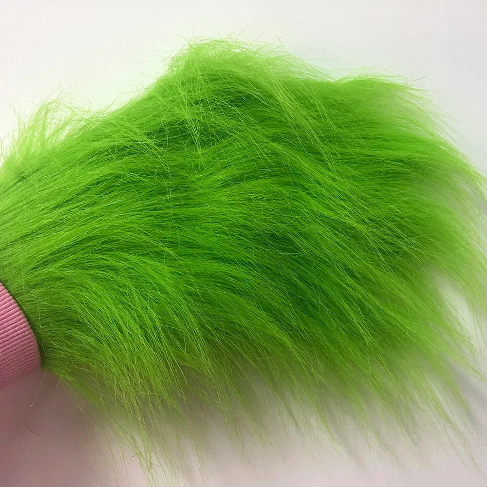 Christmas Gloves Green Plush Gloves Funny Thief Green Monster Halloween Cosplay Costume Accessories Party Props 1PC cartoon gloves furry gloves cosplay gloves