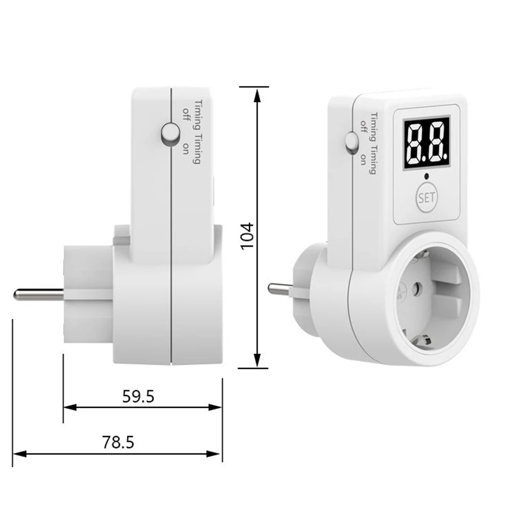 Electrical Socket Power Socket Timer Universal Timing Socket Two Digit Display EU Electronic Digital Countdown Switch Mechanical 220-240V Timer Kitchen Tools