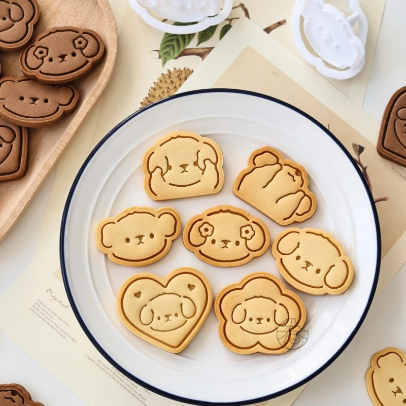 

Cute Pet Dog Biscuit Molds Lovly Dog Cookie Cutters and Stamps Cute Animals Puppy Fondant Dessert Molds DIY Baking Supplies Gift