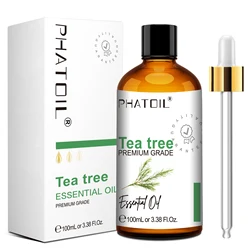 Aromatherapy Essential Oil Collection - Lavender, Sandalwood, Eucalyptus, Peppermint, Cinnamon, Vanilla (100ml) for Diffusers and Candle Making (Tea tree)