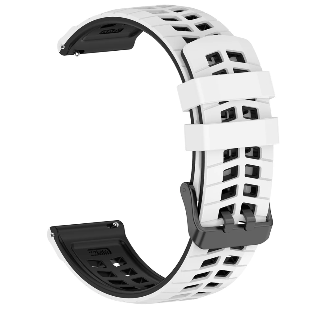Breathable Silicone Sport Watch Band, 22mm
