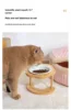 Cat bowl Ceramic saucer bowl Cat food bowl Dog bowl Pet cat plate Cat food bowl Rice bowl High foot protection neck 4