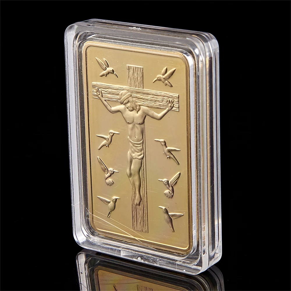 세계 그리스도 예수 천사 기념품, 1OZ 골드 바, 예수 천사 기념 주화 선물
