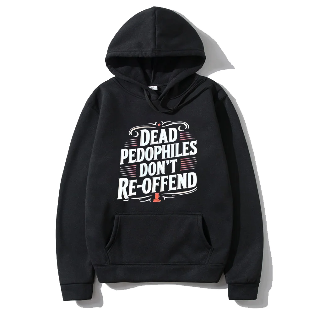 Dead Pedophiles Don't Reoffend New in Hoodie Herren Damen Lässiger Fleece-Trainingsanzug Langarm-Hip-Hop-Sweatshirts Kapuzenpullover – Detail 4