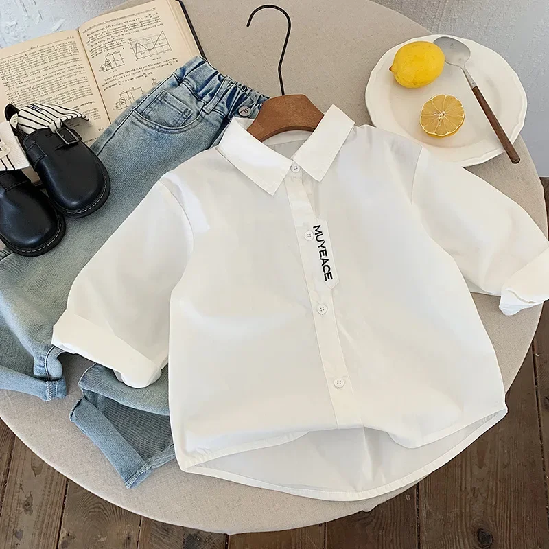 Spring Casual Shirt for Boys Baby Versatile Fashionable Top Korean Style Children's Clothing Spring Season Essential Babywear