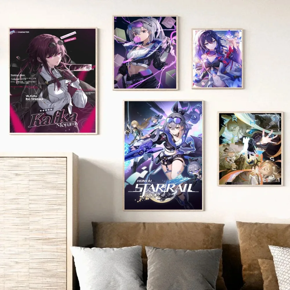 

Honkai Star Rail Poster Movie Sticky Posters Vintage Room Home Bar Cafe Decor Room Wall Decor