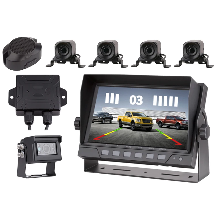 

Customized 4 Input Radar Sensor Parking Car Camera Radar System With Radar Host Box