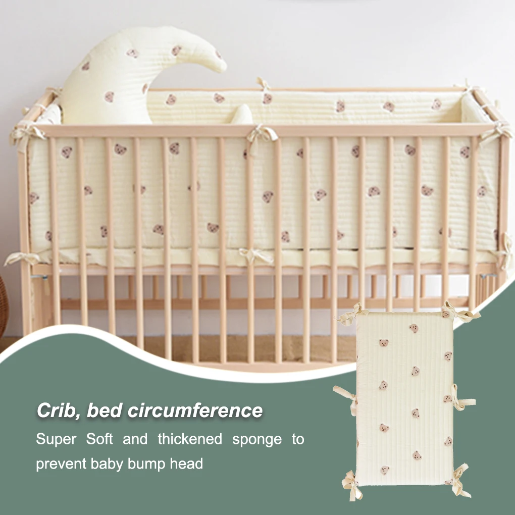 

Cotton Baby Crib Bumper Cute Replacing Cradle Bedding Set Accessories