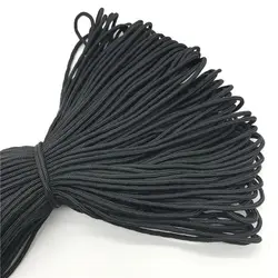 10 - Yard Durable Parachute Cord - 2mm Solid Lanyard Rope for Climbing, Camping, and Survival (Black)