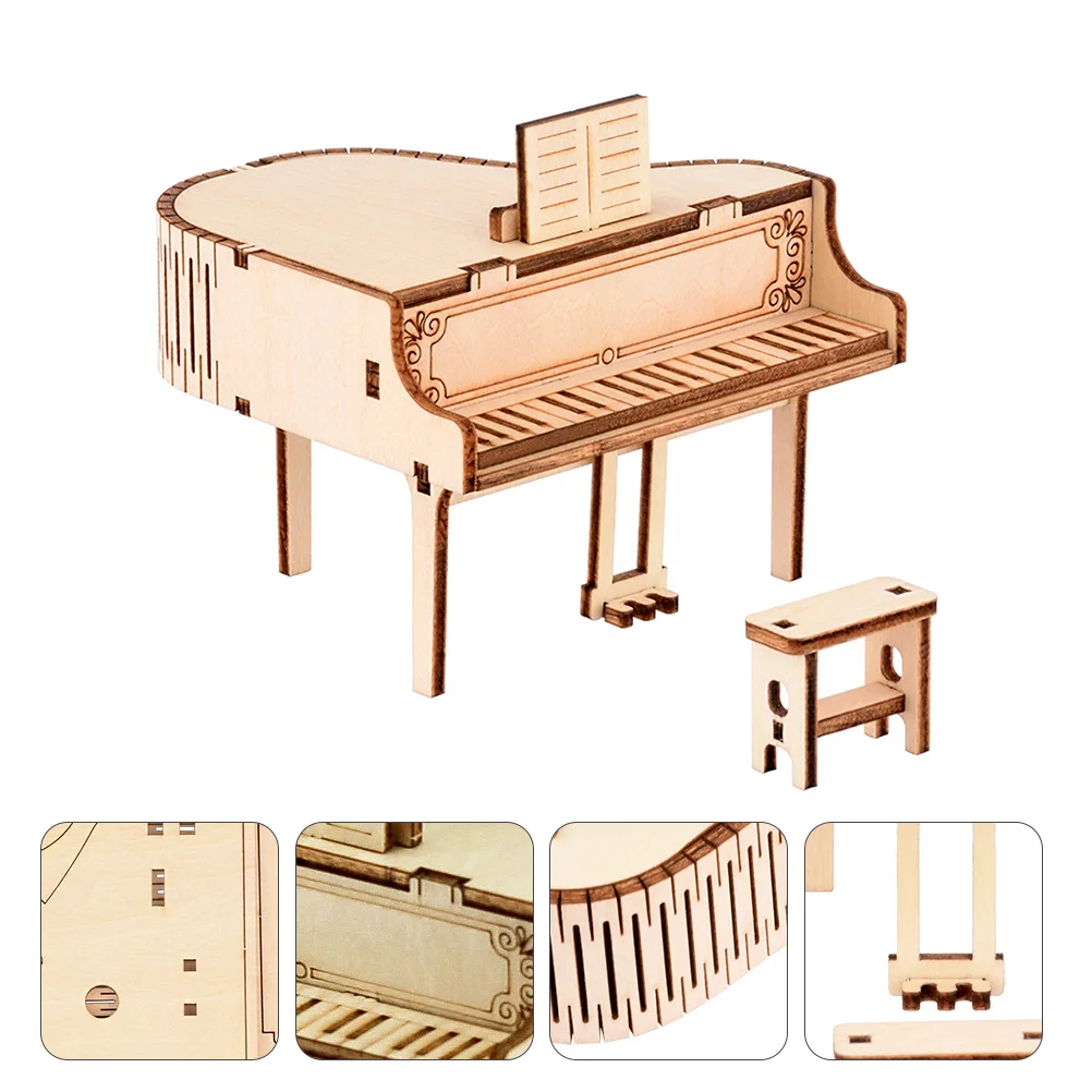 

Музыкальная шкатулка для пианино, игрушка-пазл ручной работы «сделай сам», деревянная сборка, 3d для детей, обучающая модель, украшения, пазлы