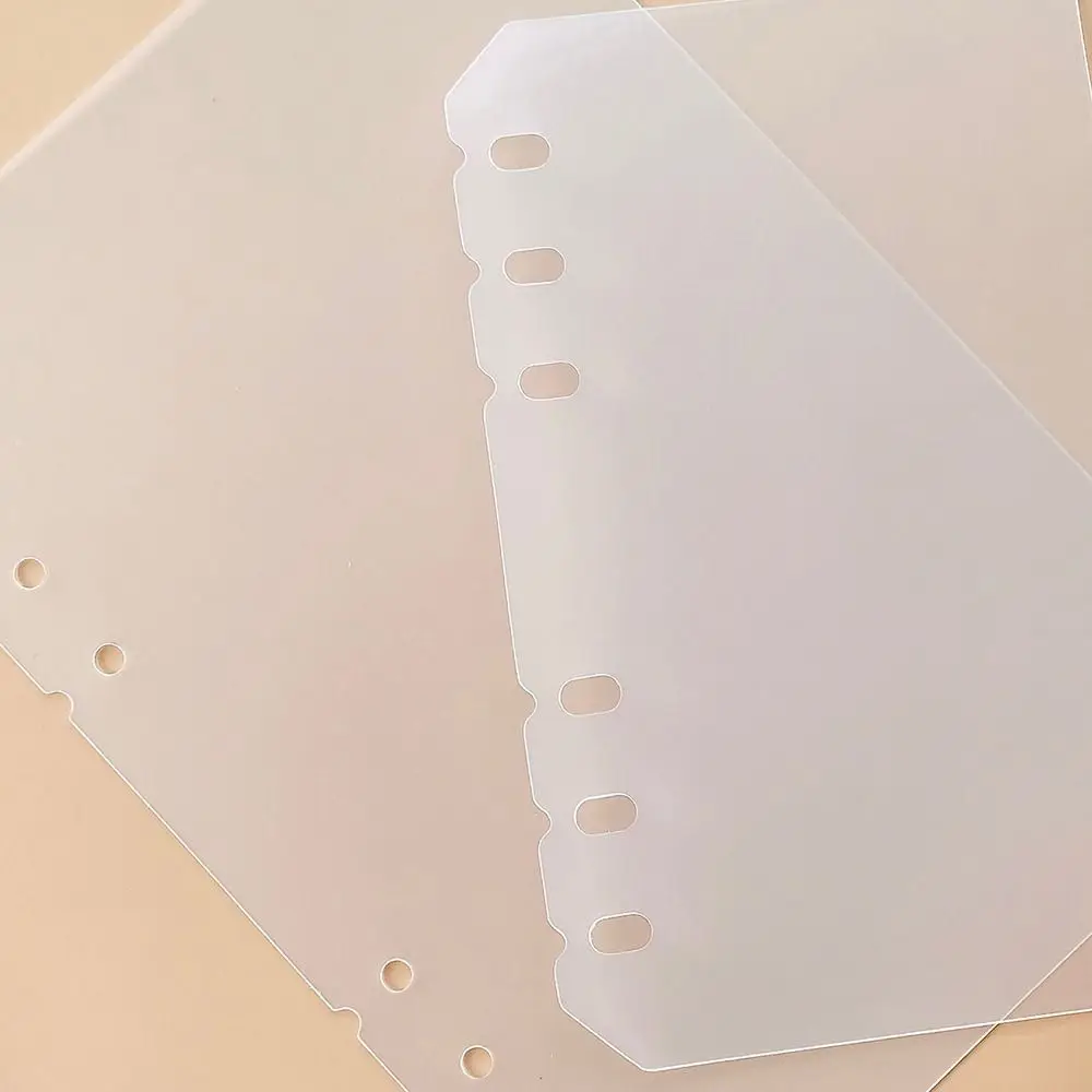 10Pcs A4 A5 A6 A7 노트북 디바이더 무광택 문구 액세서리 내부 종이 분리기 범용 PP 바인더 주최자 배플