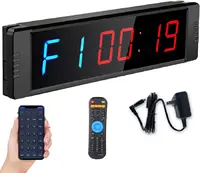Btbsign Workout Gym Timer with Remote and Bluetooth Control by Phone App LED Training Interval Workouts Clock Count Down Up 1