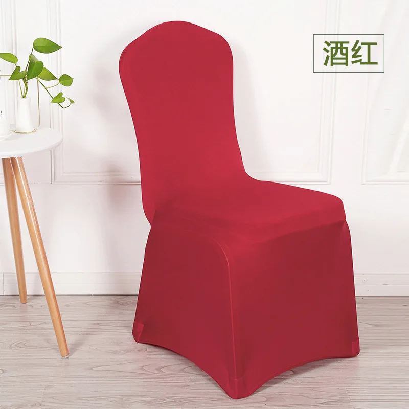 Elegant Red and White Elastic Chair Cover